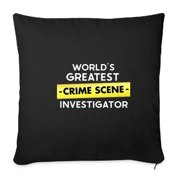 Sécurisation des traces - Kripo Polizei Kriminaltechnik - Housse de coussin décorative 45 x 45 cm - noir - Devant