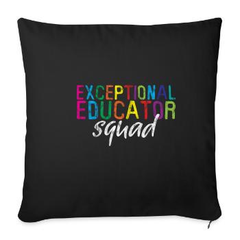 Escouade d’éducateurs exceptionnels 3 - Housse de coussin décorative 45 x 45 cm - noir - Devant