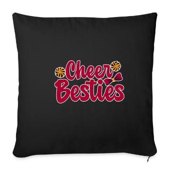 Cheer Besties 2 - Sofa pillowcase 17,3'' x 17,3'' (45 x 45 cm) - black - Front