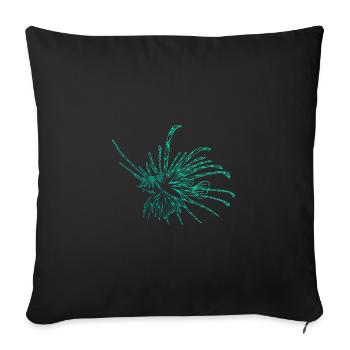 Lionfish Diving Diver Lionfish Dive Diving - Sofa pillowcase 17,3'' x 17,3'' (45 x 45 cm) - black - Front