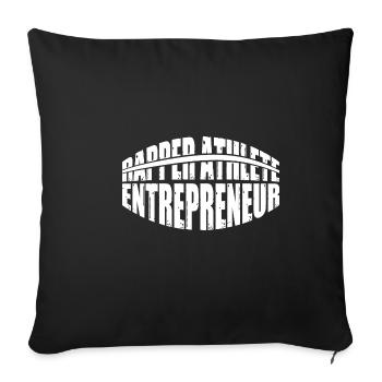 Rappeur Athlète Entrepreneur 43 - Housse de coussin décorative 45 x 45 cm - noir - Devant