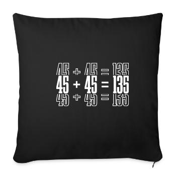 45 + 45 = 135 31 - Housse de coussin décorative 45 x 45 cm - noir - Devant