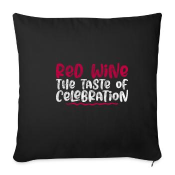 Red Wine The Taste Of Celebration 3 - Sofakissenbezug 45 x 45 cm - Schwarz - Vorne