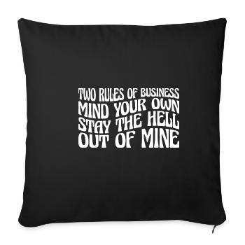 Deux règles d’affaires, faites attention à vos propres 40 - Housse de coussin décorative 45 x 45 cm - noir - Devant