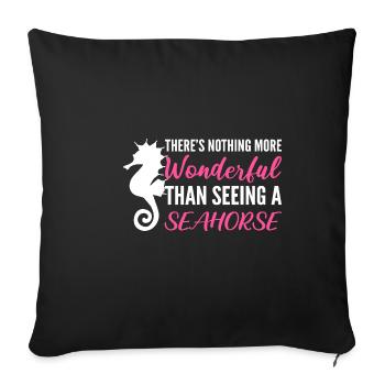 Merveilleux cadeau Thalasophile hippocampe - Housse de coussin décorative 45 x 45 cm - noir - Devant