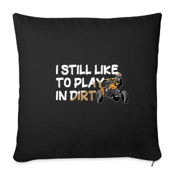 Hobbyist Gift likes to play - Sofa pillowcase 17,3'' x 17,3'' (45 x 45 cm) - black - Front