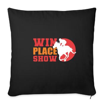 Win Place Show Riders Poison - Sofa pillowcase 17,3'' x 17,3'' (45 x 45 cm) - black - Front