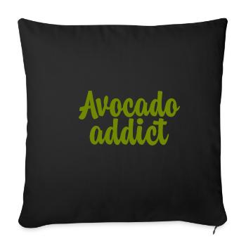 Avocado Addict - Sofakissenbezug 45 x 45 cm - Schwarz - Vorne