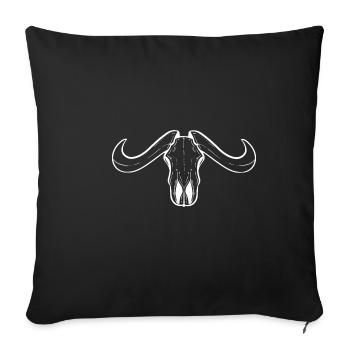 Buffalo Skull Vintage Collector Poison - Housse de coussin décorative 45 x 45 cm - noir - Devant