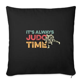 Judo temps arts martiaux étudiants poison - Housse de coussin décorative 45 x 45 cm - noir - Devant