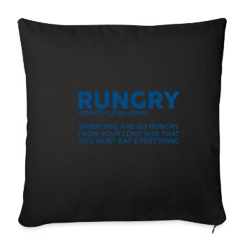 Rungry, Defninition Description 3 - Housse de coussin décorative 45 x 45 cm - noir - Devant