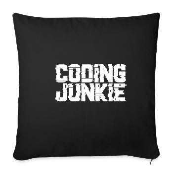 Coding Junkie - Sofakissenbezug 45 x 45 cm - Schwarz - Vorne
