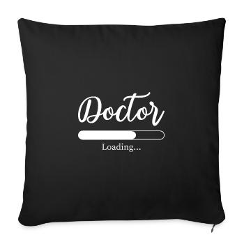 Doctor Doctor Medical Student Medical Student Doctor - Sofa pillowcase 17,3'' x 17,3'' (45 x 45 cm) - black - Front