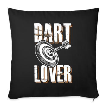 Darts Love - Sofa pillowcase 17,3'' x 17,3'' (45 x 45 cm) - black - Front