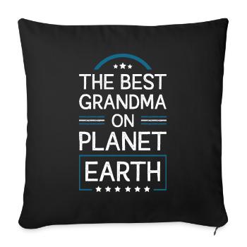 Meilleur dicton de grand-mère - Housse de coussin décorative 45 x 45 cm - noir - Devant