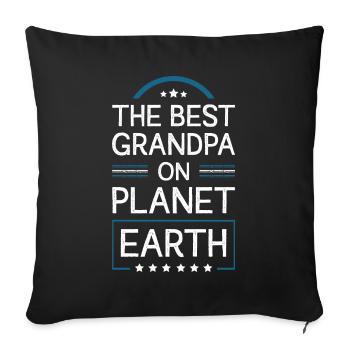 Meilleur dicton de grand-père - Housse de coussin décorative 45 x 45 cm - noir - Devant