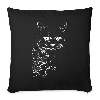 British Shorthair Cat Cat Black Cats - Sofa pillowcase 17,3'' x 17,3'' (45 x 45 cm) - black - Front