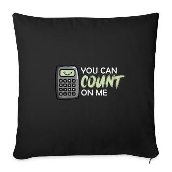 Sur moi, les comptables comptent sur le poison - Housse de coussin décorative 45 x 45 cm - noir - Devant