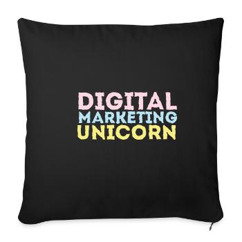 Unicorn Digital Marketing LGBTQ Gift - Sofa pillowcase 17,3'' x 17,3'' (45 x 45 cm) - black - Front