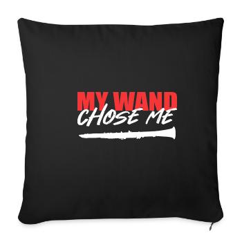 Magic wand chose me instrumentalist Gift - Sofa pillowcase 17,3'' x 17,3'' (45 x 45 cm) - black - Front