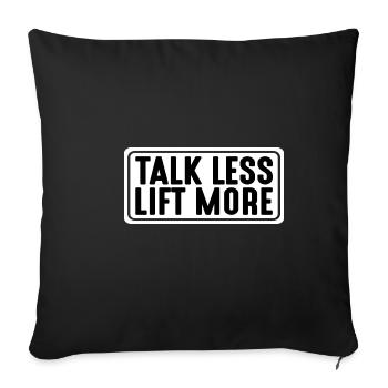 Parler moins soulever Plus 11 - Housse de coussin décorative 45 x 45 cm - noir - Devant