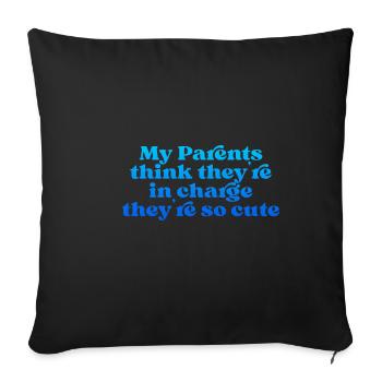Mes parents pensent qu’ils sont responsables qu’ils sont si mignons4 - Housse de coussin décorative 45 x 45 cm - noir - Devant