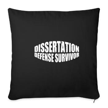 Dissertation Defense Survivor 10 - Sofakissenbezug 45 x 45 cm - Schwarz - Vorne