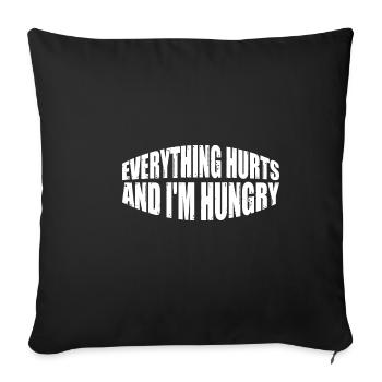 Tout Fait Mal Et J’Ai Faim 8 - Housse de coussin décorative 45 x 45 cm - noir - Devant