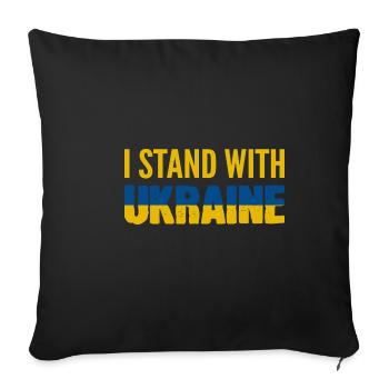 Stehen Sie mit der Ukraine Unterstützend Gift - Sofakissenbezug 45 x 45 cm - Schwarz - Vorne