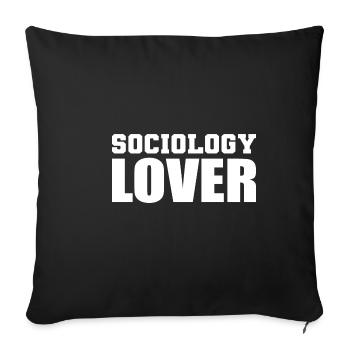 Professeur de sociologie Lover Gift - Housse de coussin décorative 45 x 45 cm - noir - Devant