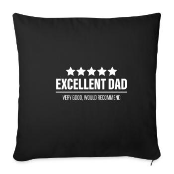 Excellent Dad Very Good Would Recommend 2 - Sofakissenbezug 45 x 45 cm - Schwarz - Vorne