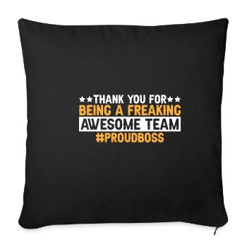 Merci d’être une équipe géniale 8 - Housse de coussin décorative 45 x 45 cm - noir - Devant