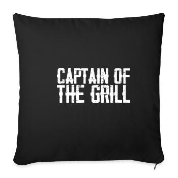 Capitaine du Grill 3 - Housse de coussin décorative 45 x 45 cm - noir - Devant