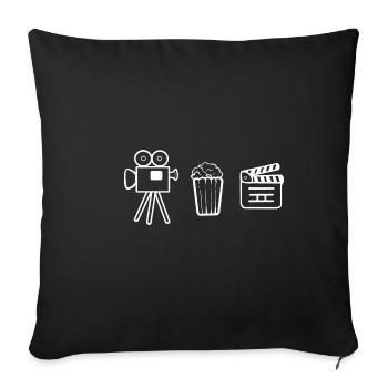 Symbole cinéma Director Gift - Housse de coussin décorative 45 x 45 cm - noir - Devant