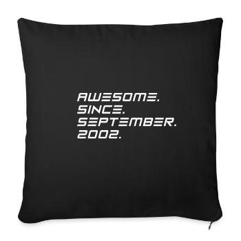 Septembre 2002 - Cadeau du 20e anniversaire. Génial. - Housse de coussin décorative 45 x 45 cm - noir - Devant