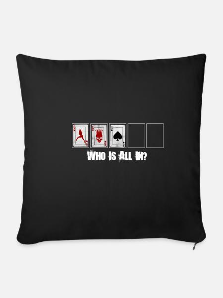 Poker - Sofakissenbezug 45 x 45 cm - Schwarz