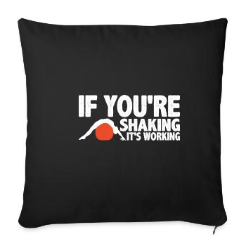 Si vous tremblez, ça marche 3 - Housse de coussin décorative 45 x 45 cm - noir - Devant