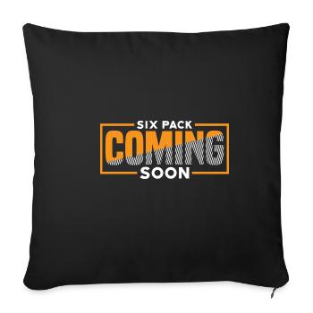 Six Pack Coming Soon 93 - Sofa pillowcase 17,3'' x 17,3'' (45 x 45 cm) - black - Front