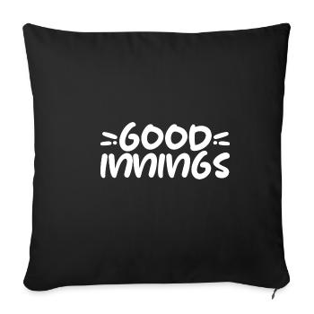 Good Innings 4 - Sofa pillowcase 17,3'' x 17,3'' (45 x 45 cm) - black - Front
