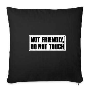 Pas amical, ne touchez pas 8 - Housse de coussin décorative 45 x 45 cm - noir - Devant