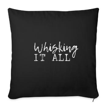 Whisking It All 3 - Sofa pillowcase 17,3'' x 17,3'' (45 x 45 cm) - black - Front