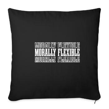 Morally Flexible 8 - Sofakissenbezug 45 x 45 cm - Schwarz - Vorne