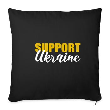 Unterstützung der Ukraine Patriotische Person Gift - Sofakissenbezug 45 x 45 cm - Schwarz - Vorne