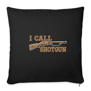 I Call Shotgun 7 - Sofa pillowcase 17,3'' x 17,3'' (45 x 45 cm) - black - Front