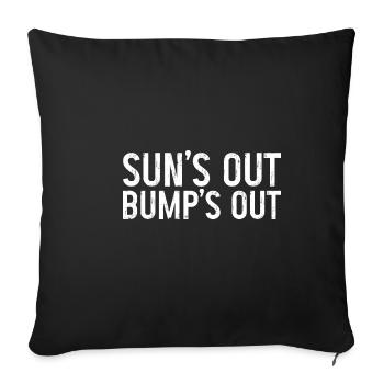 Sun's Out Bump's Out 3 - Sofa pillowcase 17,3'' x 17,3'' (45 x 45 cm) - black - Front