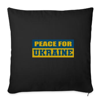 Frieden für die Ukraine Friedensstifter Gift - Sofakissenbezug 45 x 45 cm - Schwarz - Vorne
