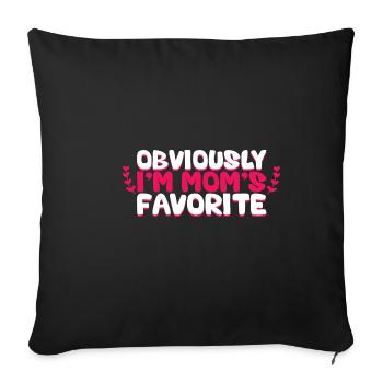 Évidemment, je suis le favori de maman 13 - Housse de coussin décorative 45 x 45 cm - noir - Devant