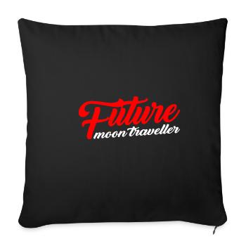 Future Moon Traveller 3 - Sofa pillowcase 17,3'' x 17,3'' (45 x 45 cm) - black - Front