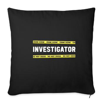 Sécurisation des traces - Kripo Polizei Kriminaltechnik - Housse de coussin décorative 45 x 45 cm - noir - Devant