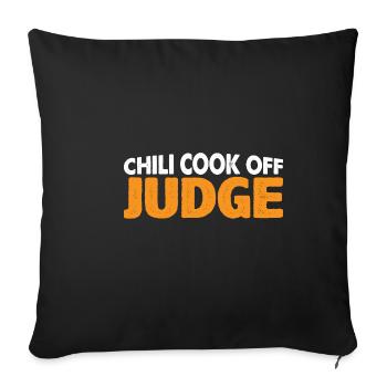 Chili Cook Off Judge 26 - Sofa pillowcase 17,3'' x 17,3'' (45 x 45 cm) - black - Front